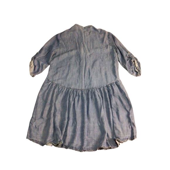Chelsea Theodore Dress Size Medium 100% Tencel Tunic Denim Blue - Picture 3 of 8